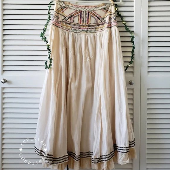 Free People !!RARE!! Rises In the East High Low Maxi Skirt - Picture 10 of 14